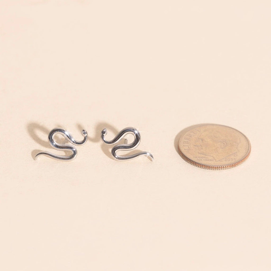 Snake Stud Earrings by Oh Clementine