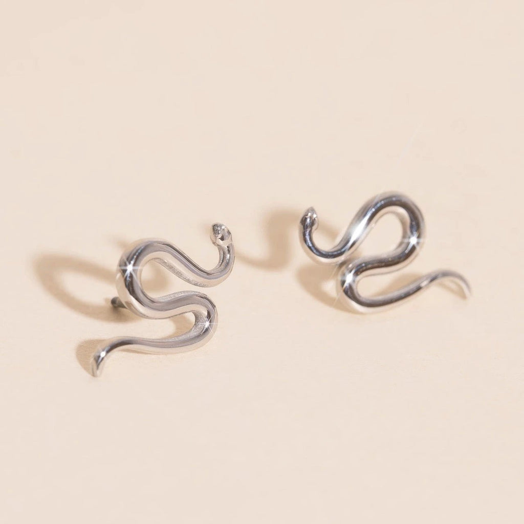 Snake Stud Earrings by Oh Clementine