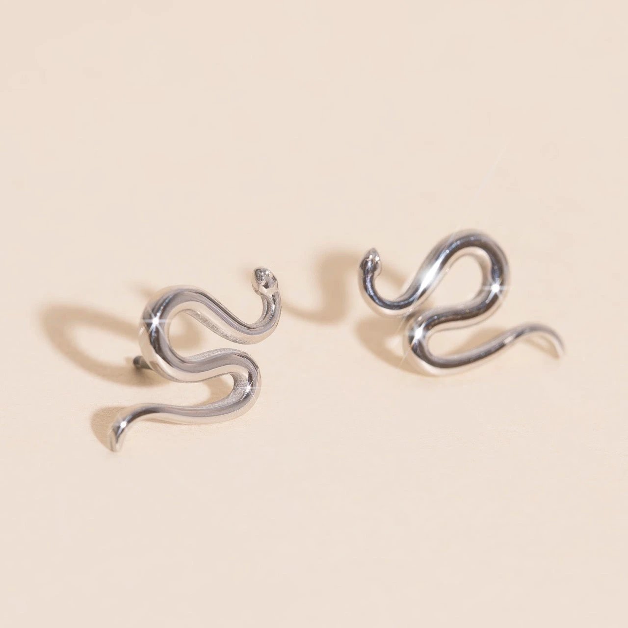Snake Stud Earrings by Oh Clementine