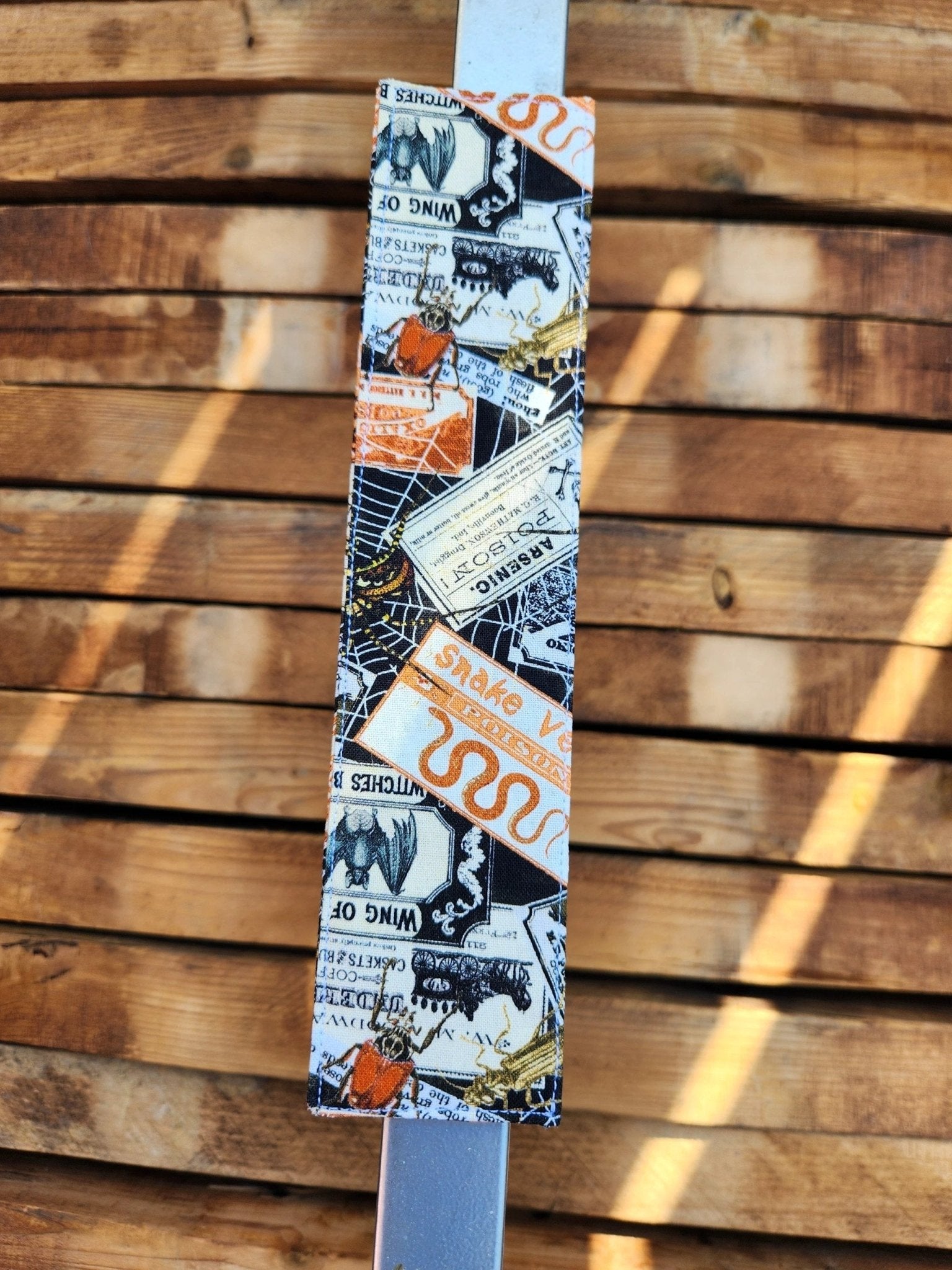 Snake Venom Halloween Fabric Bookmark by Hoosier Handkerchief Company