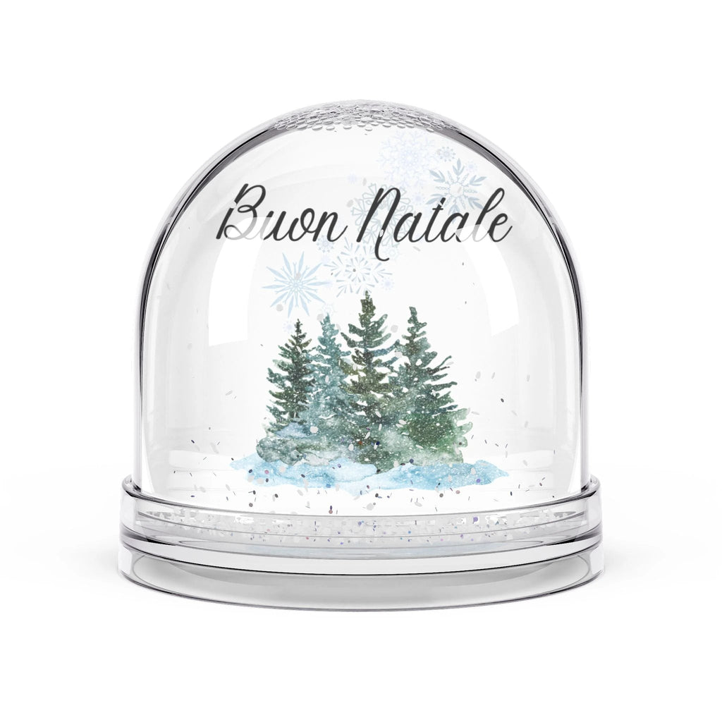 Snow Globe — 'Buon Natale' Winter Pines Decorative Globe by Printify