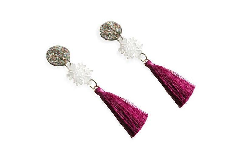 Snow Star Earrings by Laliblue Earrings La Vie Bien Snow Star Earrings by Laliblue