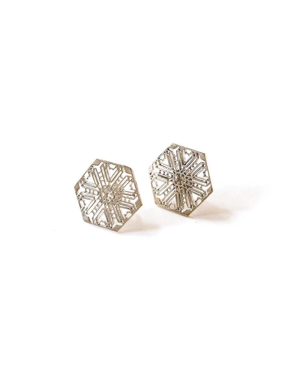 Snowflake Studs - Silver by Fair Anita