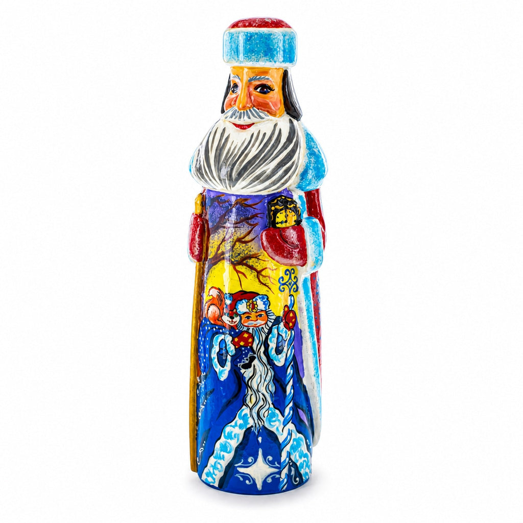 Snowman Couple Hand Carved Wooden Santa Figurine 7.25 Inches Christmas Decor > Carved Wooden Santa La Vie Bien Snowman Couple Hand Carved Wooden Santa Figurine 7.25 Inches
