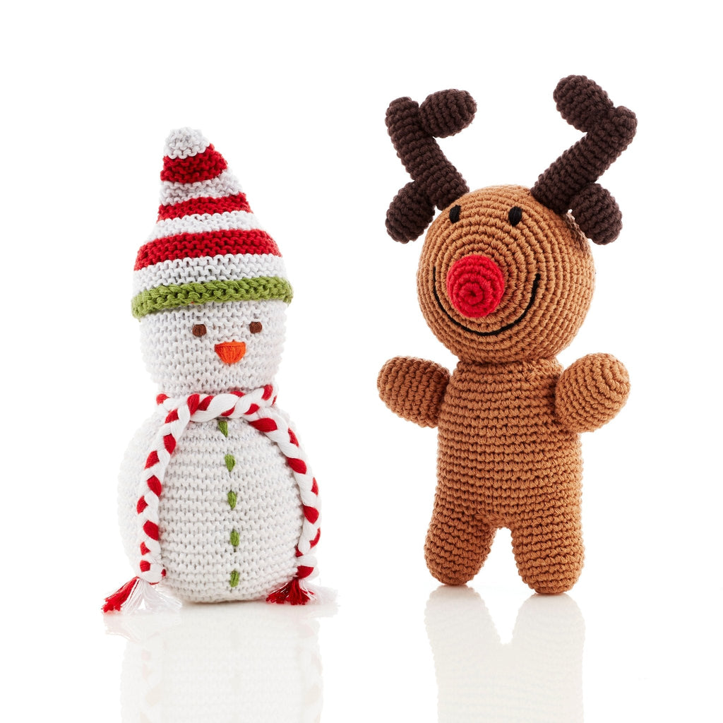 Snowman Rattle Rattles La Vie Bien Snowman Rattle