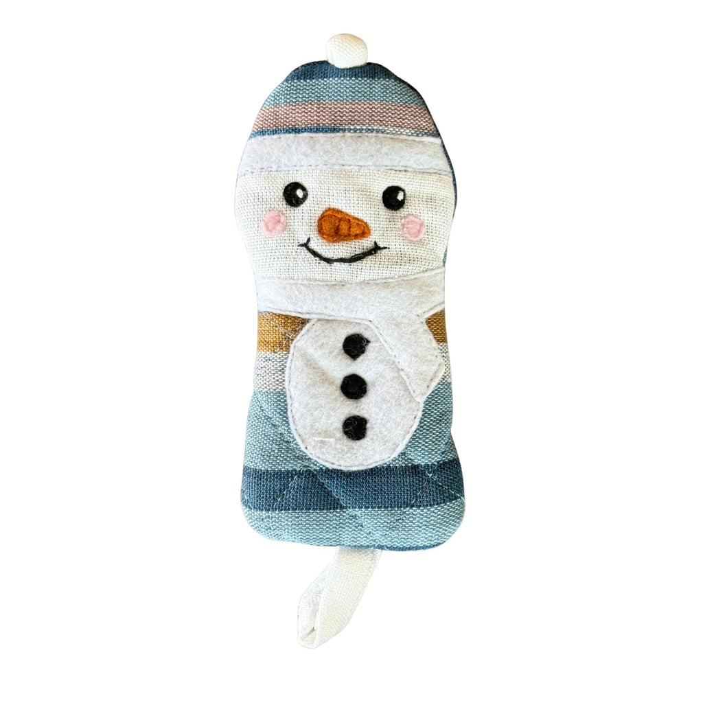 Snowman Skillet Handle Holder Kitchen - Linens La Vie Bien Snowman Skillet Handle Holder