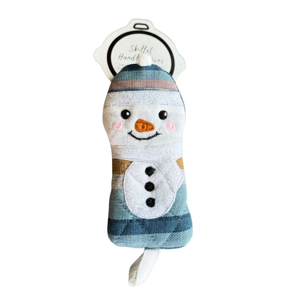 Snowman Skillet Handle Holder Kitchen - Linens La Vie Bien Snowman Skillet Handle Holder