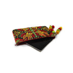 Soila Embroidered Pompom Clutch | iPad Bag - Thailand Clutch La Vie Bien Soila Embroidered Pompom Clutch | iPad Bag - Thailand