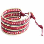 Sol Glass Beaded Gold Chain Elegant Bracelet - Thailand