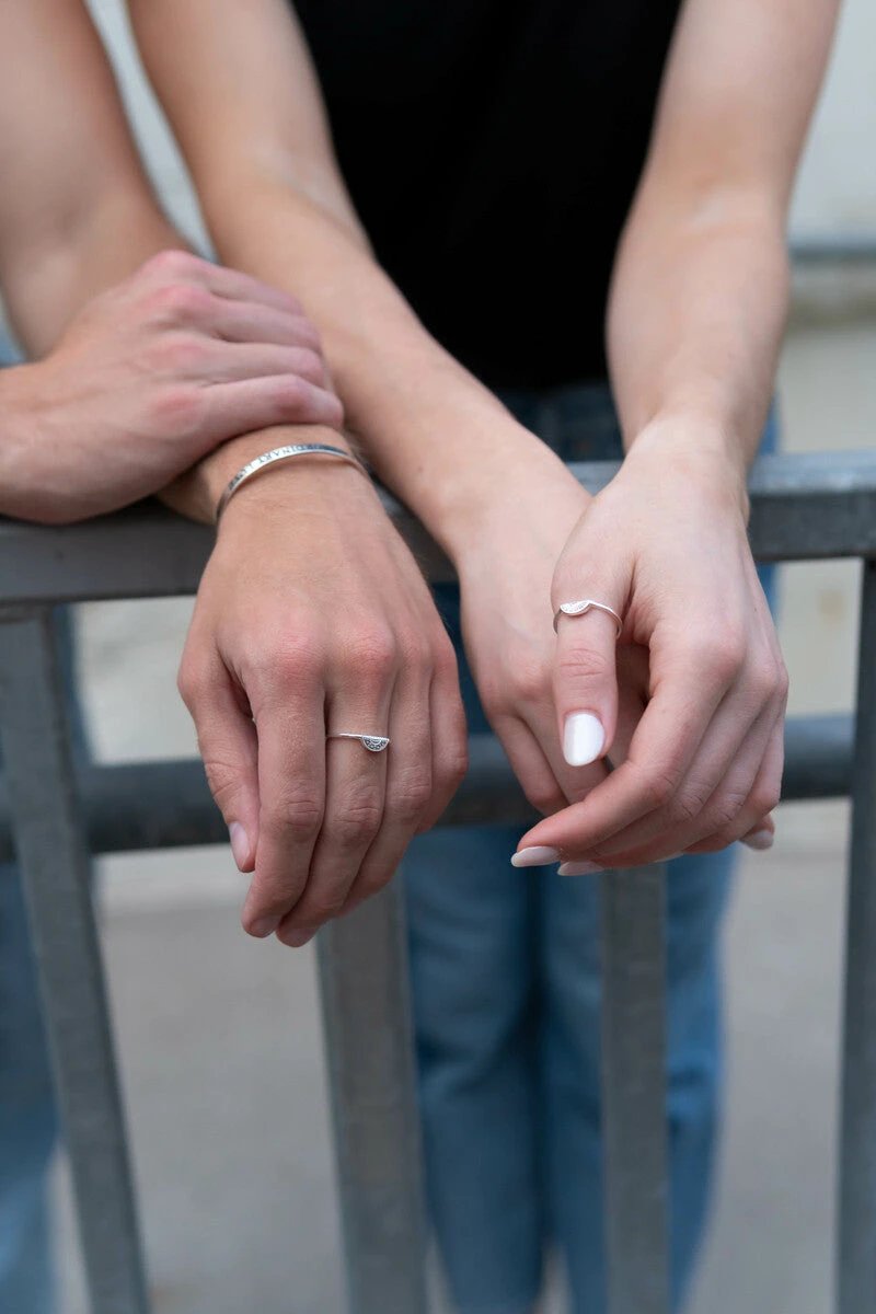 Soleil Moon Sterling Ring Set by Fair Anita