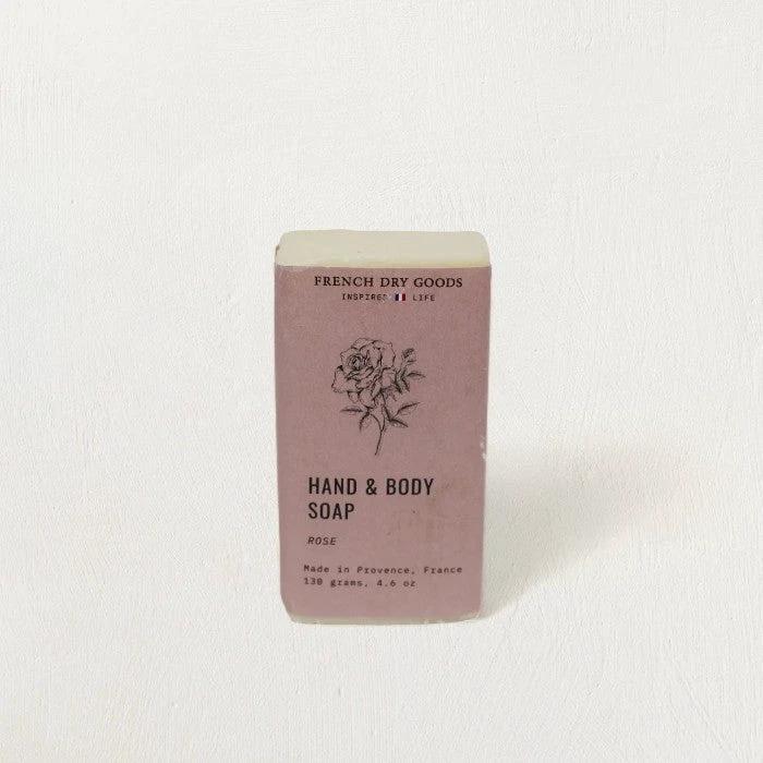 Solid Hand & Body Soap, Rose Scent by White Cliff Studio