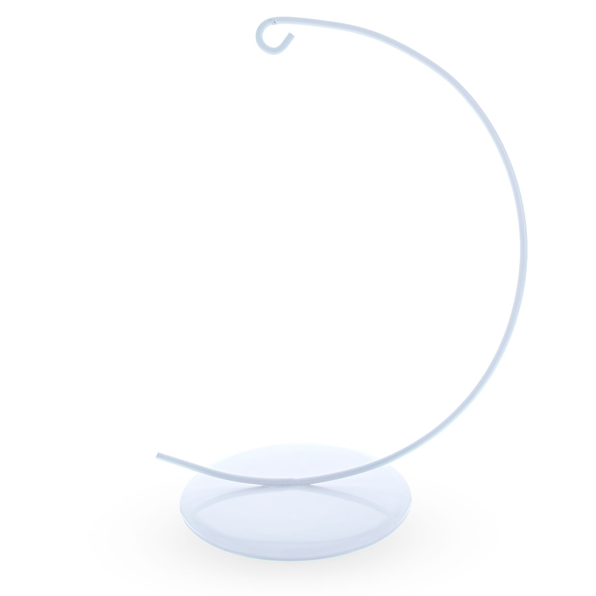 Solid Round Base White Painted Metal Ornament Display Stand 7.8 Inches Ornament Stands La Vie Bien Solid Round Base White Painted Metal Ornament Display Stand 7.8 Inches