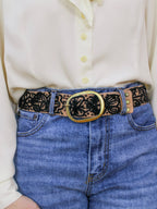 Sombra Rosa Embroidered Belt by Ash & Rose