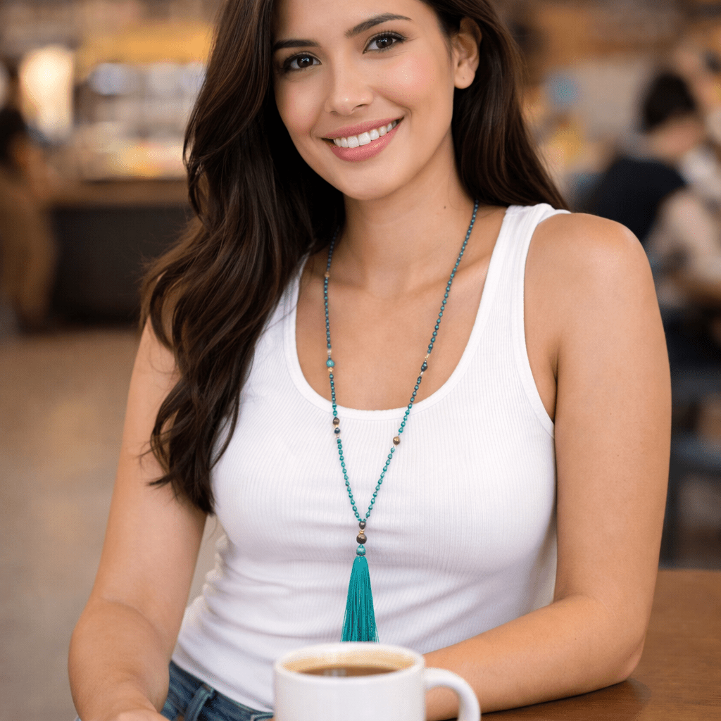Sonia Tassel Bead Necklace - Thailand Jewelry La Vie Bien Sonia Tassel Bead Necklace - Thailand