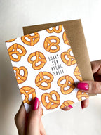 Sorry for Being Salty Funny Apology Card, Pretzel Apology Card by Five Dot Post