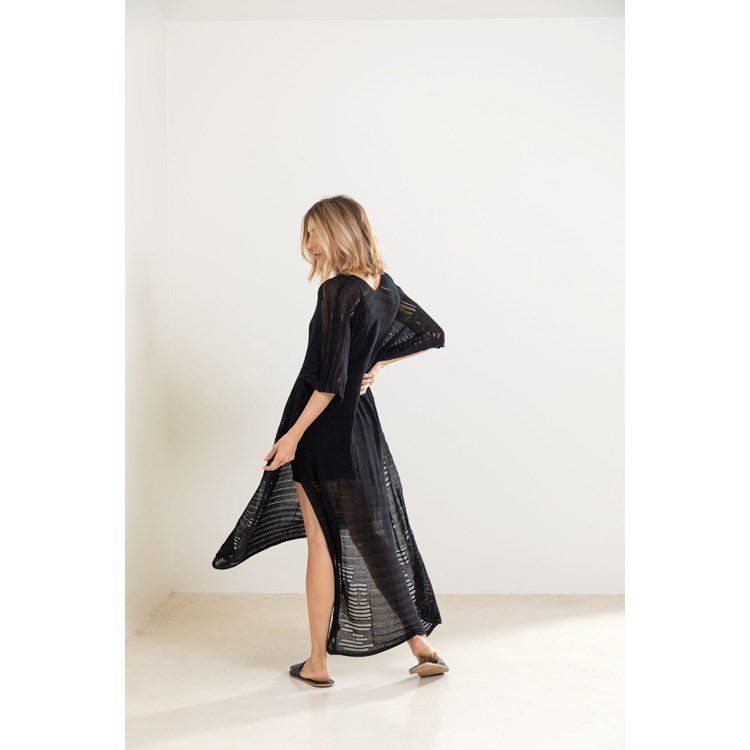 Souk Knit Tunic Cover - up - Available in Black, Sandstone, & Spice Apparel La Vie Bien Souk Knit Tunic Cover - up - Available in Black, Sandstone, & Spice