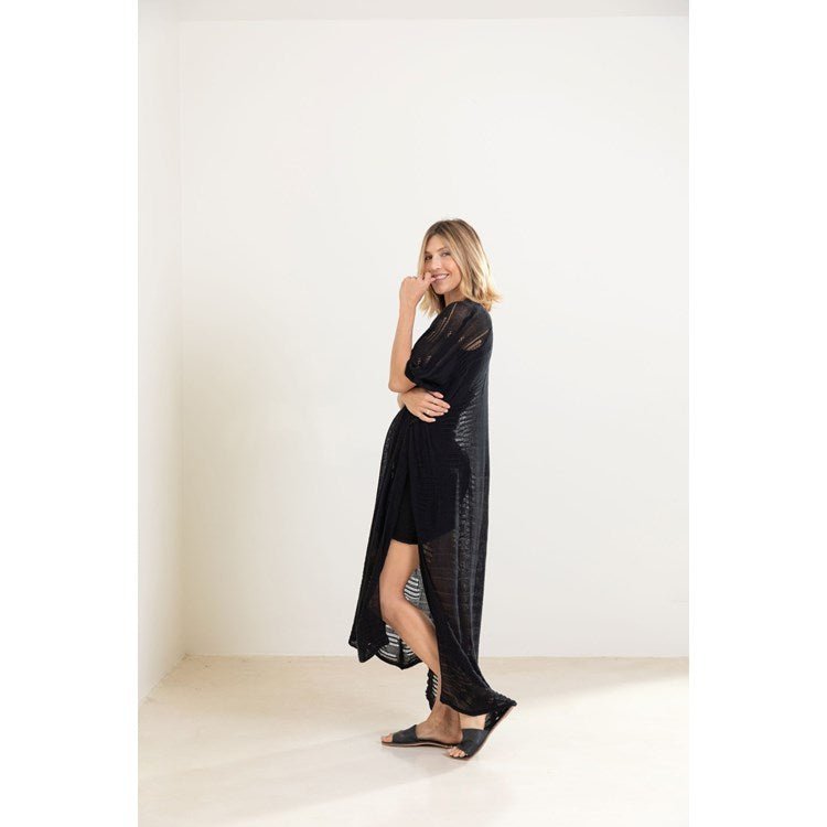 Souk Knit Tunic Cover - up - Available in Black, Sandstone, & Spice Apparel La Vie Bien Souk Knit Tunic Cover - up - Available in Black, Sandstone, & Spice