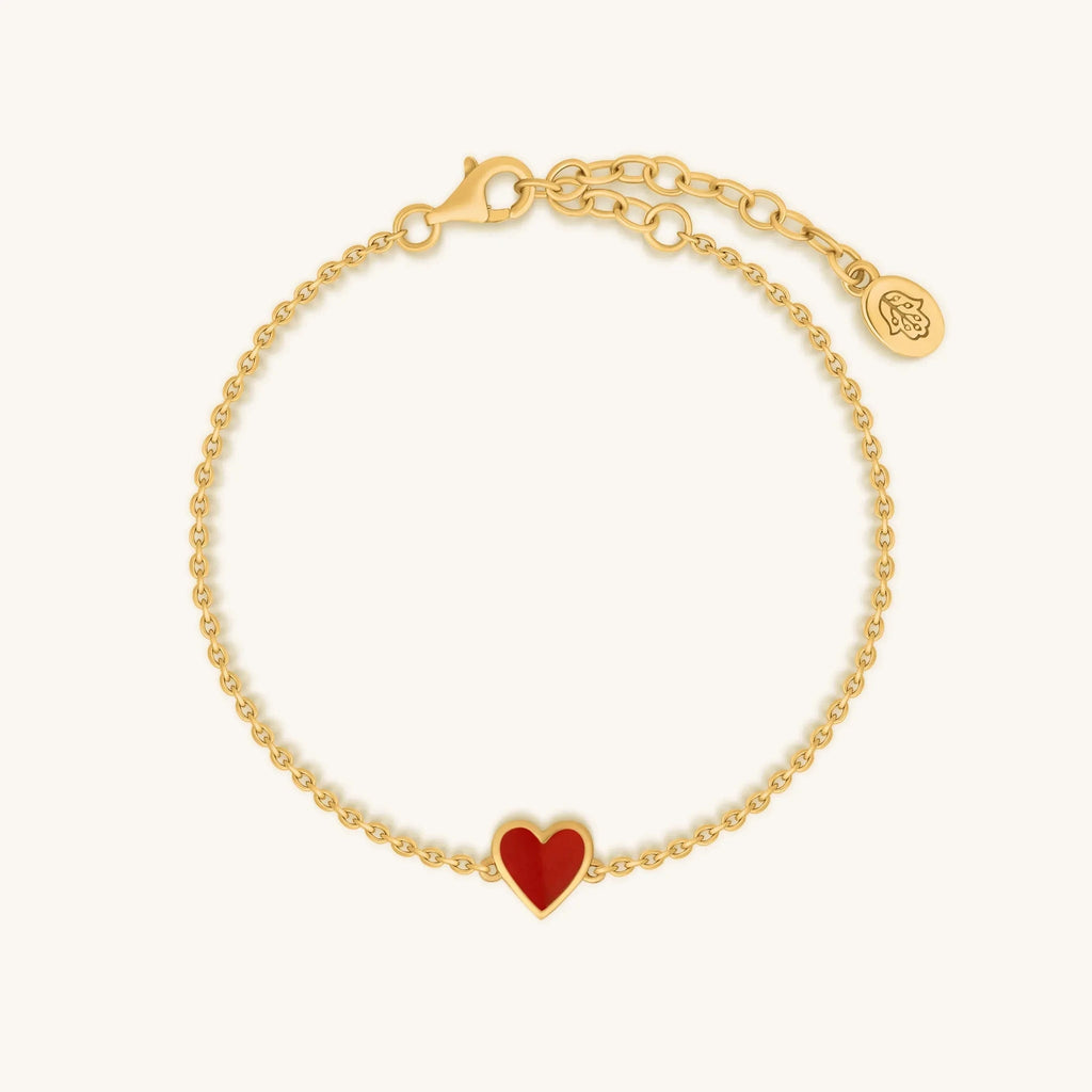 Soulful Passion Carnelian Heart Bracelet by Karma and Luck