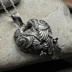 Soulmates Celtic Raven Necklace in Sterling Silver Pendant La Vie Bien Soulmates Celtic Raven Necklace in Sterling Silver