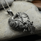 Soulmates Celtic Raven Necklace in Sterling Silver Pendant La Vie Bien Soulmates Celtic Raven Necklace in Sterling Silver