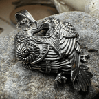 Soulmates Celtic Raven Necklace in Sterling Silver Pendant La Vie Bien Soulmates Celtic Raven Necklace in Sterling Silver