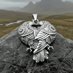 Soulmates Celtic Raven Necklace in Sterling Silver Pendant La Vie Bien Soulmates Celtic Raven Necklace in Sterling Silver