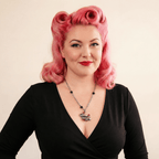 Sourpuss "Good Luck” Horseshoe Necklace with Red Rhinestones & Black Star Charms Necklaces La Vie Bien Sourpuss "Good Luck” Horseshoe Necklace with Red Rhinestones & Black Star Charms