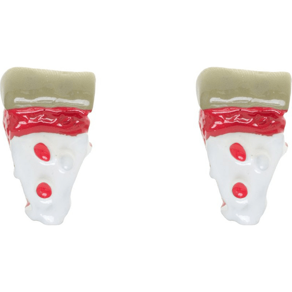 Sourpuss Pepperoni Pizza Studs Earrings | Quirky Food Jewelry Earrings La Vie Bien Sourpuss Pepperoni Pizza Studs Earrings | Quirky Food Jewelry