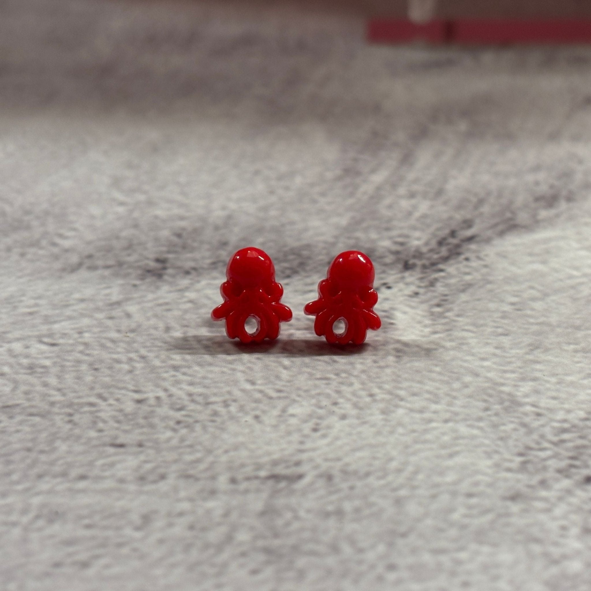 Sourpuss Red Octopus Earrings | Nautical Studs Rockabilly Jewelry | Alternative Sailor Accessories Earrings La Vie Bien Sourpuss Red Octopus Earrings | Nautical Studs Rockabilly Jewelry | Alternative Sailor Accessories
