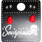 Sourpuss Red Octopus Earrings | Nautical Studs Rockabilly Jewelry | Alternative Sailor Accessories Earrings La Vie Bien Sourpuss Red Octopus Earrings | Nautical Studs Rockabilly Jewelry | Alternative Sailor Accessories