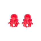 Sourpuss Red Octopus Earrings | Nautical Studs Rockabilly Jewelry | Alternative Sailor Accessories Earrings La Vie Bien Sourpuss Red Octopus Earrings | Nautical Studs Rockabilly Jewelry | Alternative Sailor Accessories