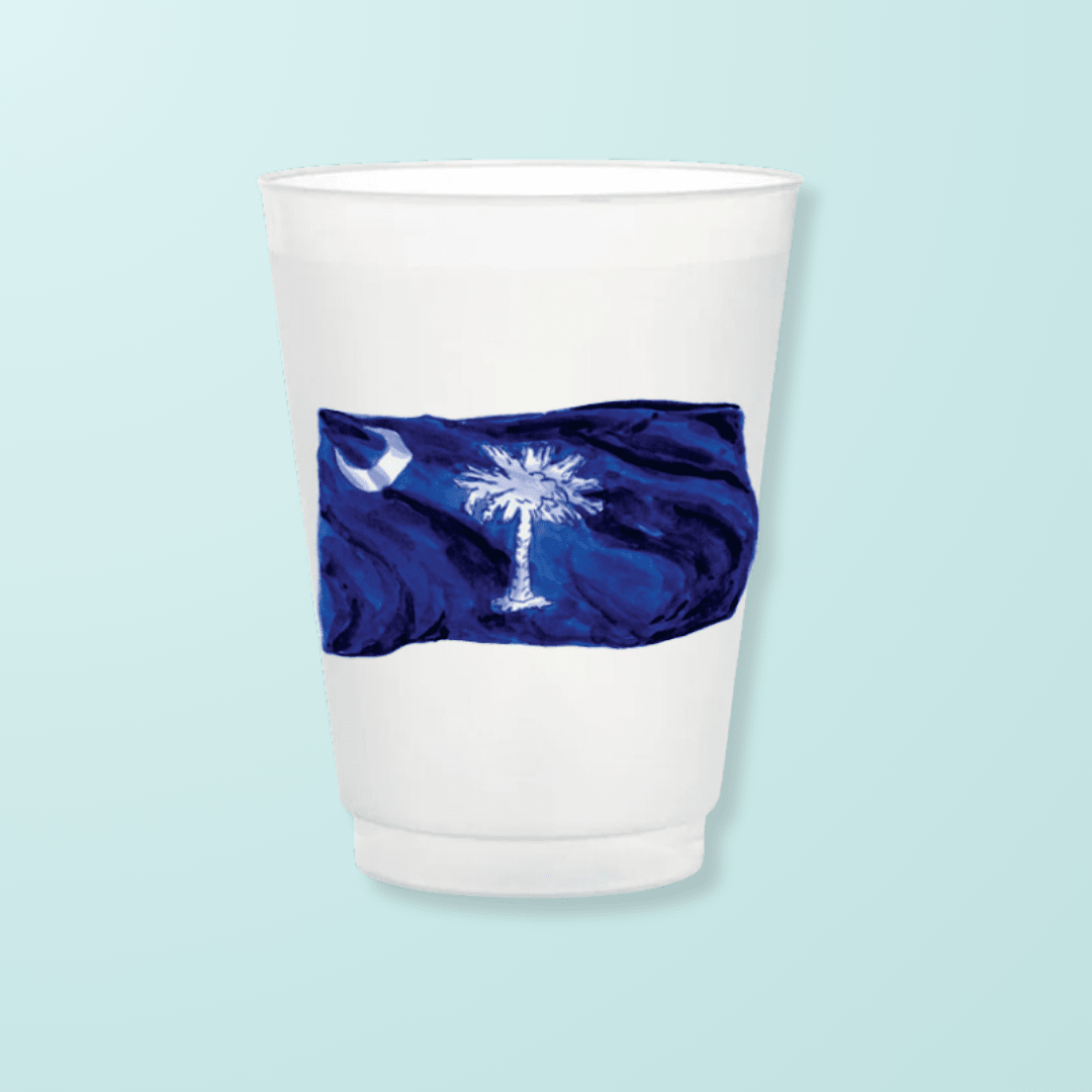 South Carolina Flag Frosted Cups Frosted Cups La Vie Bien South Carolina Flag Frosted Cups