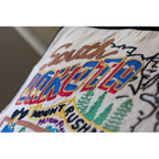 South Dakota Hand - Embroidered Pillow Pillows La Vie Bien South Dakota Hand - Embroidered Pillow