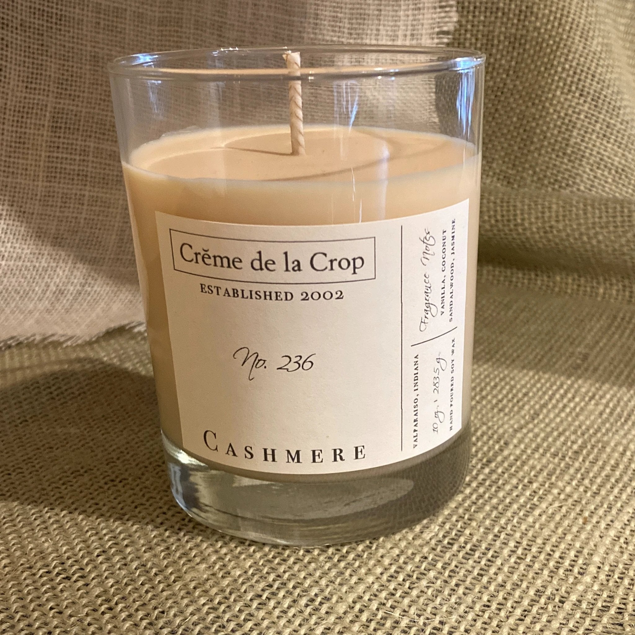 Soy Candle - Cashmere (Coconut & Sandalwood) by Creme de la Crop