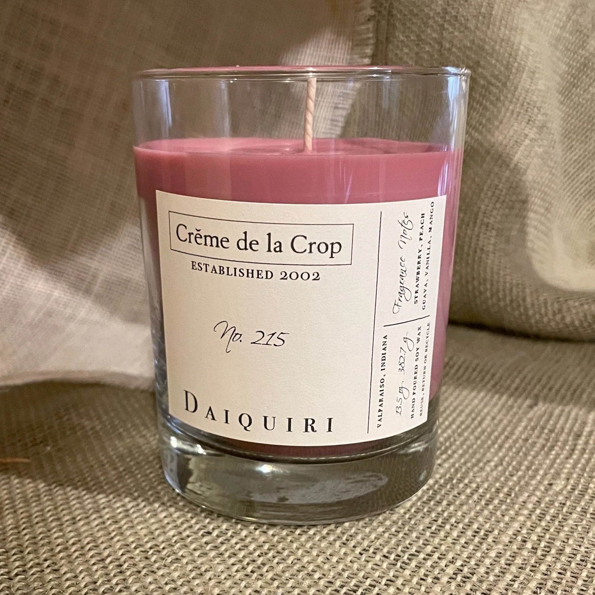 Soy Candle - Daiquiri (Strawberry) by Creme de la Crop