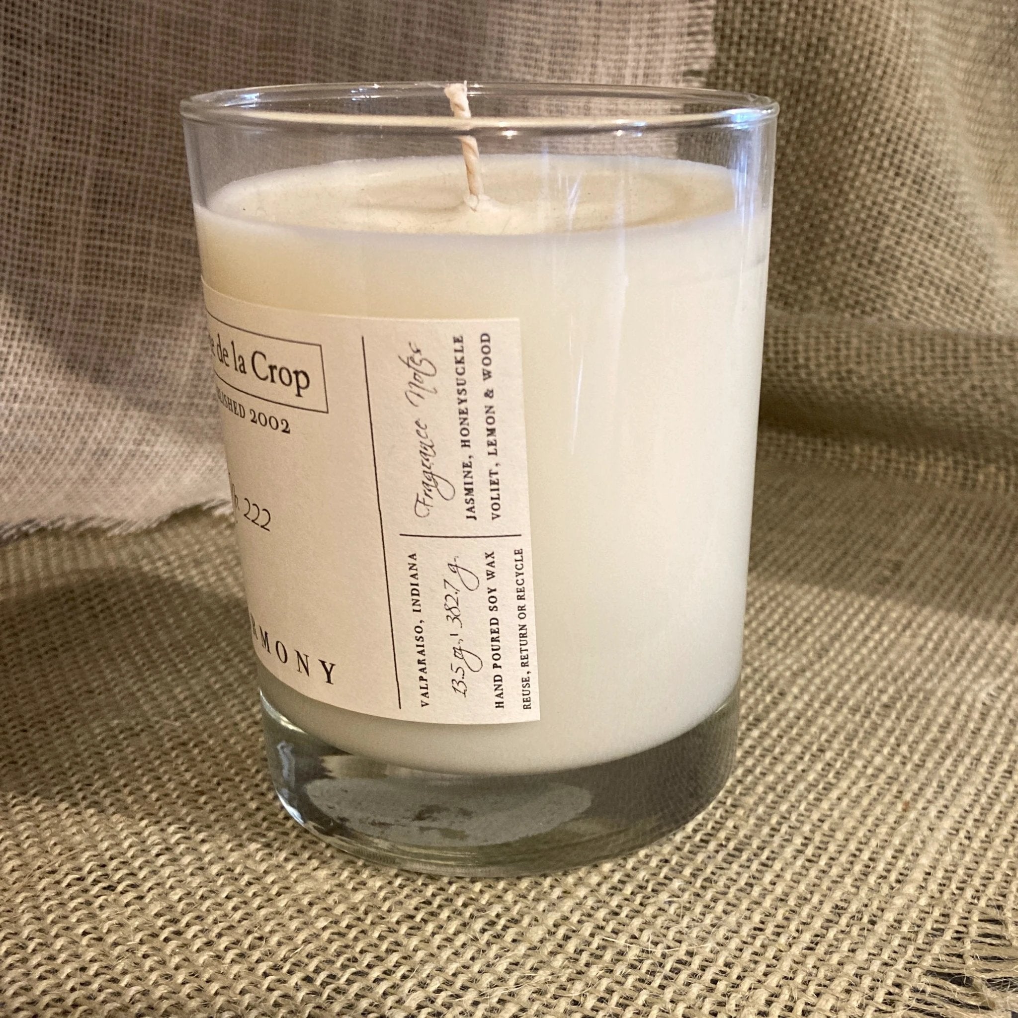 Soy Candle - Harmony (Honeysuckle) by Creme de la Crop