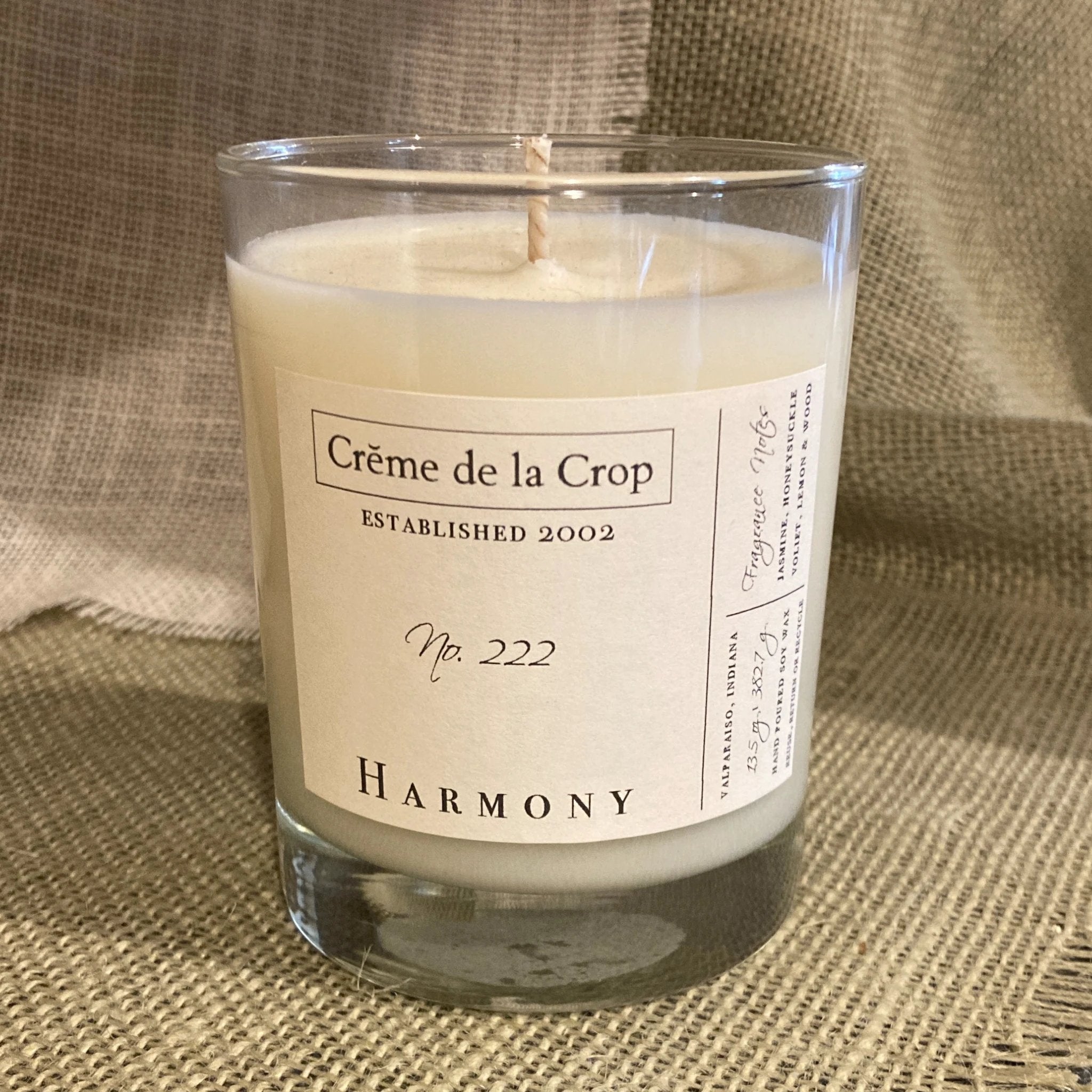 Soy Candle - Harmony (Honeysuckle) by Creme de la Crop
