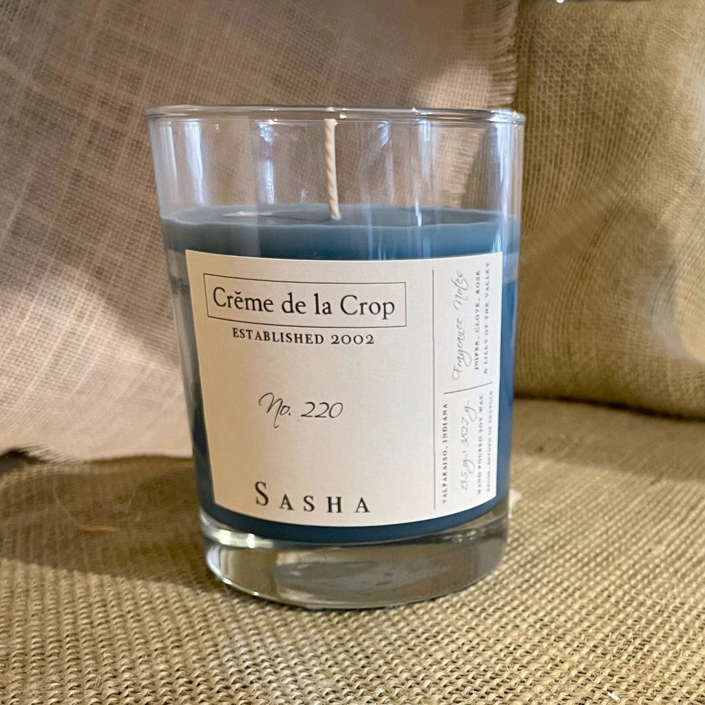 Soy Candle - Sasha (Juniper) by Creme de la Crop