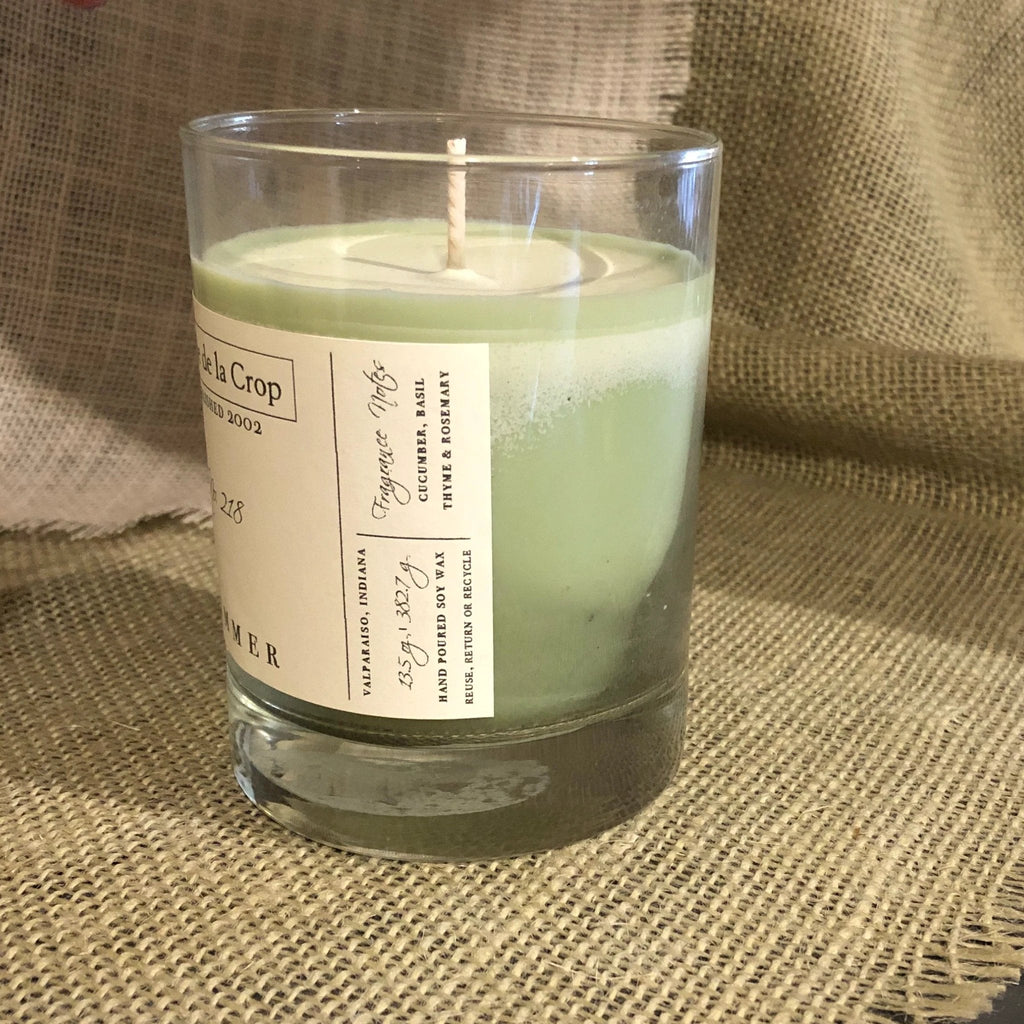 Soy Candle - Summer (Cucumber & Basil) by Creme de la Crop
