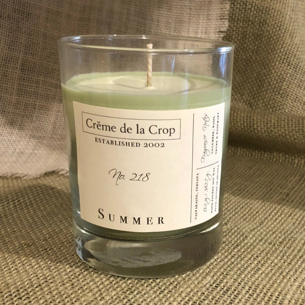 Soy Candle - Summer (Cucumber & Basil) by Creme de la Crop