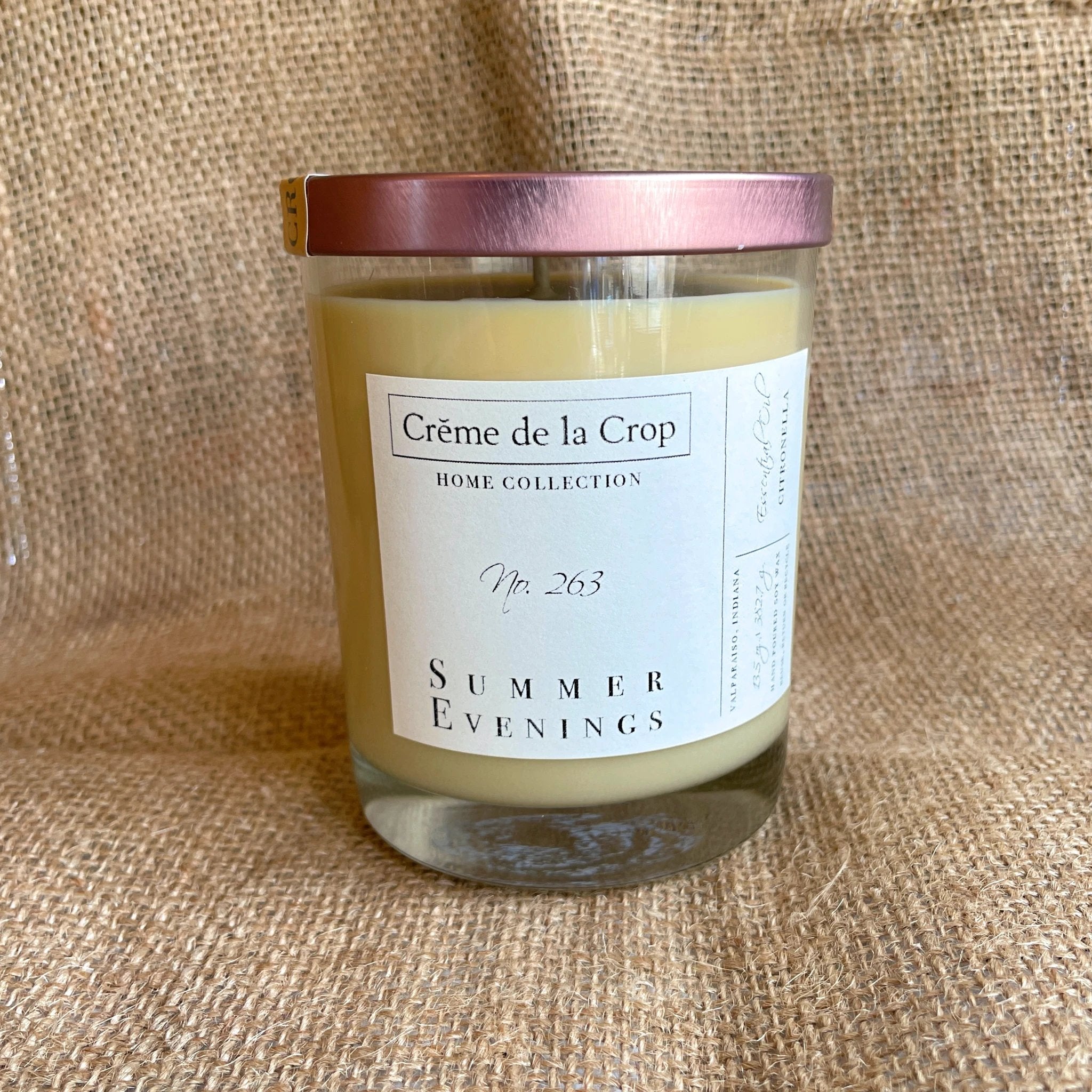 Soy Candle - Summer Evenings (Citronella) by Creme de la Crop