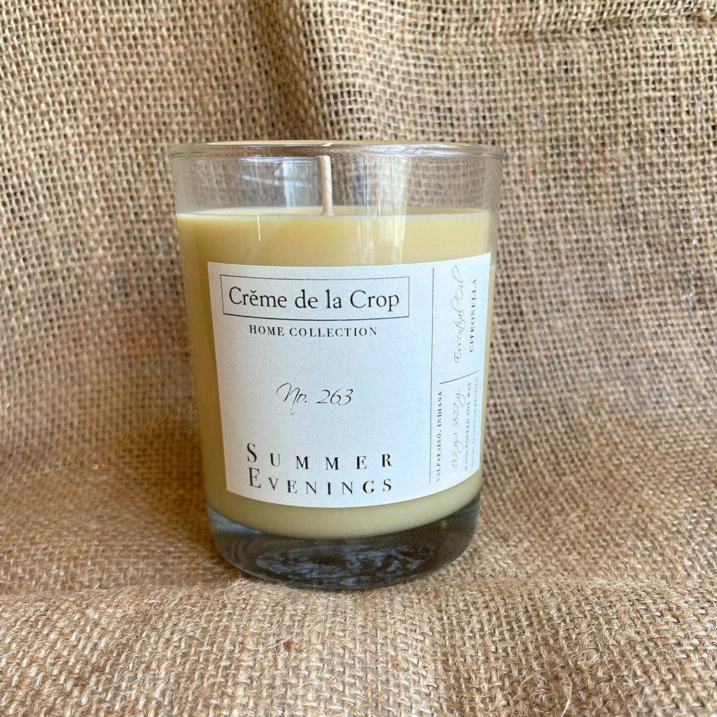 Soy Candle - Summer Evenings (Citronella) by Creme de la Crop