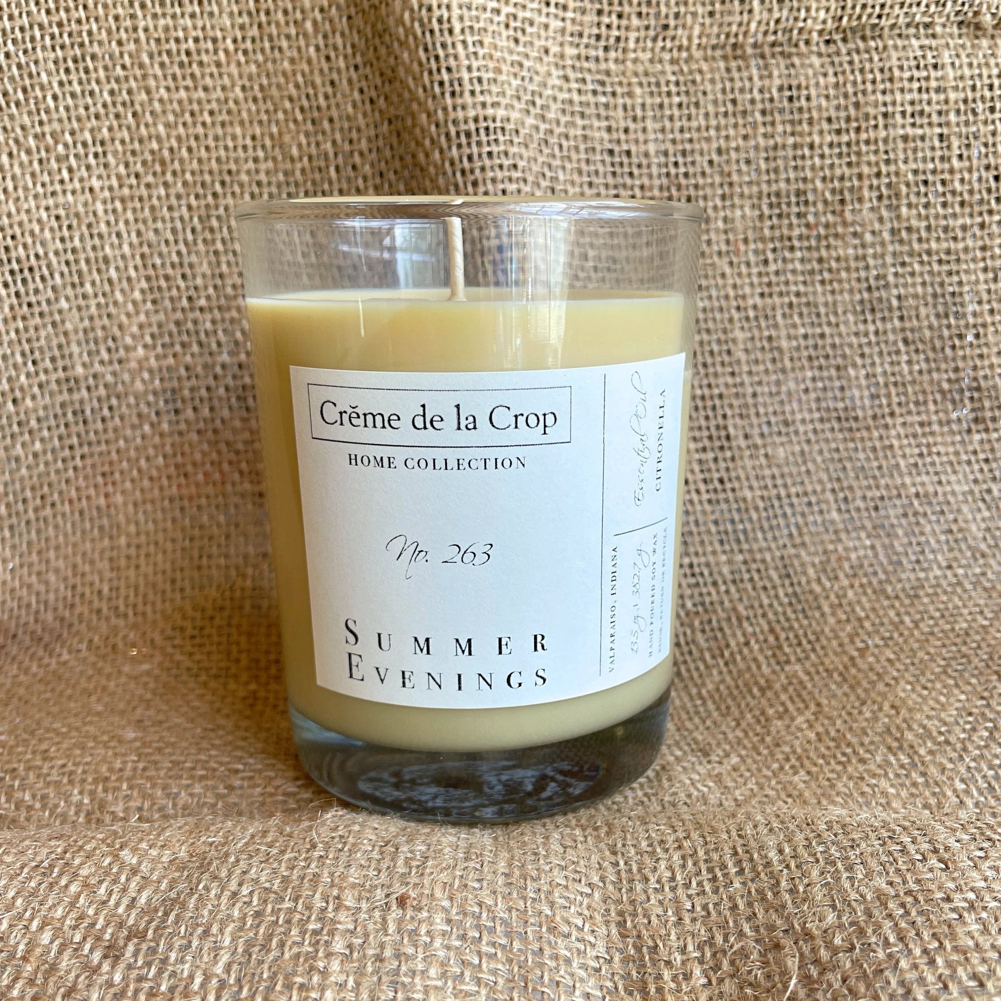 Soy Candle - Summer Evenings (Citronella) by Creme de la Crop