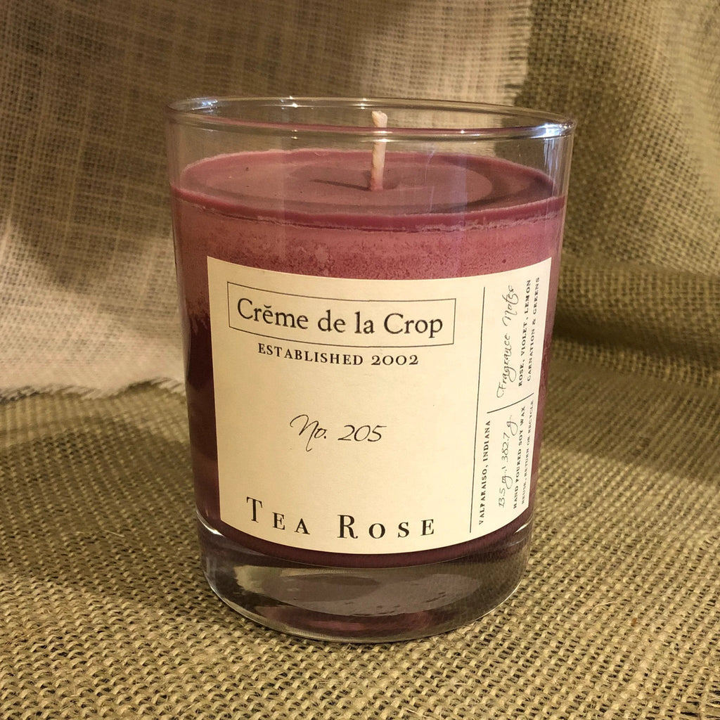 Soy Candle - Tea Rose by Creme de la Crop
