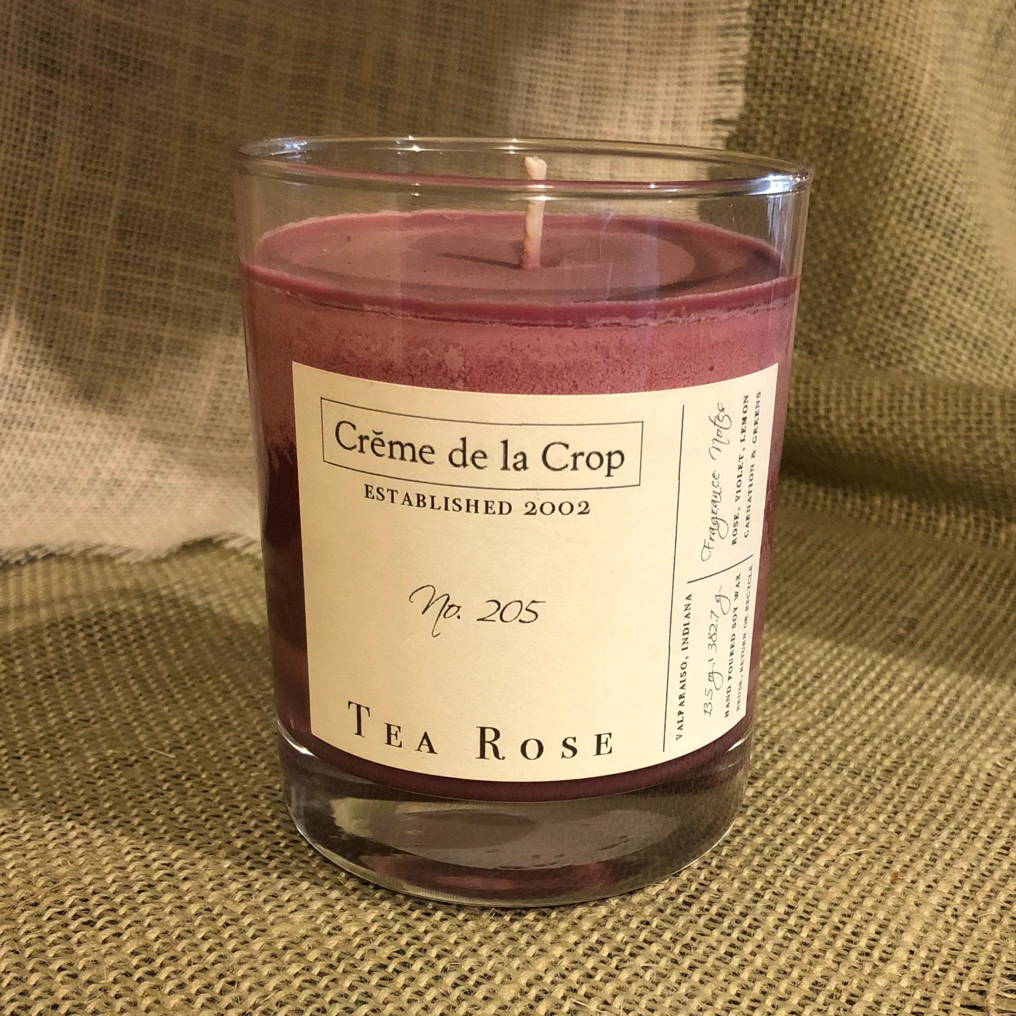 Soy Candle - Tea Rose by Creme de la Crop