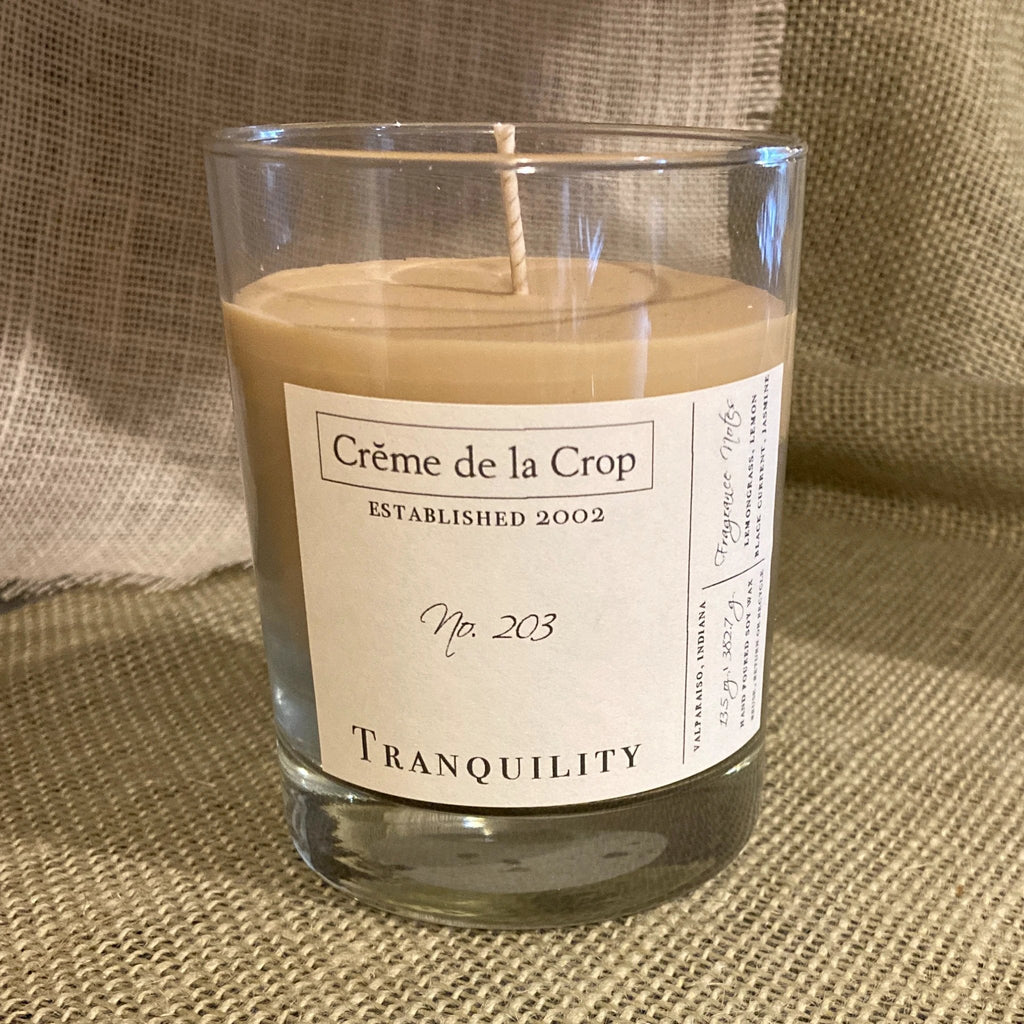 Soy Candle - Tranquility (Lemongrass & Black Currant) by Creme de la Crop