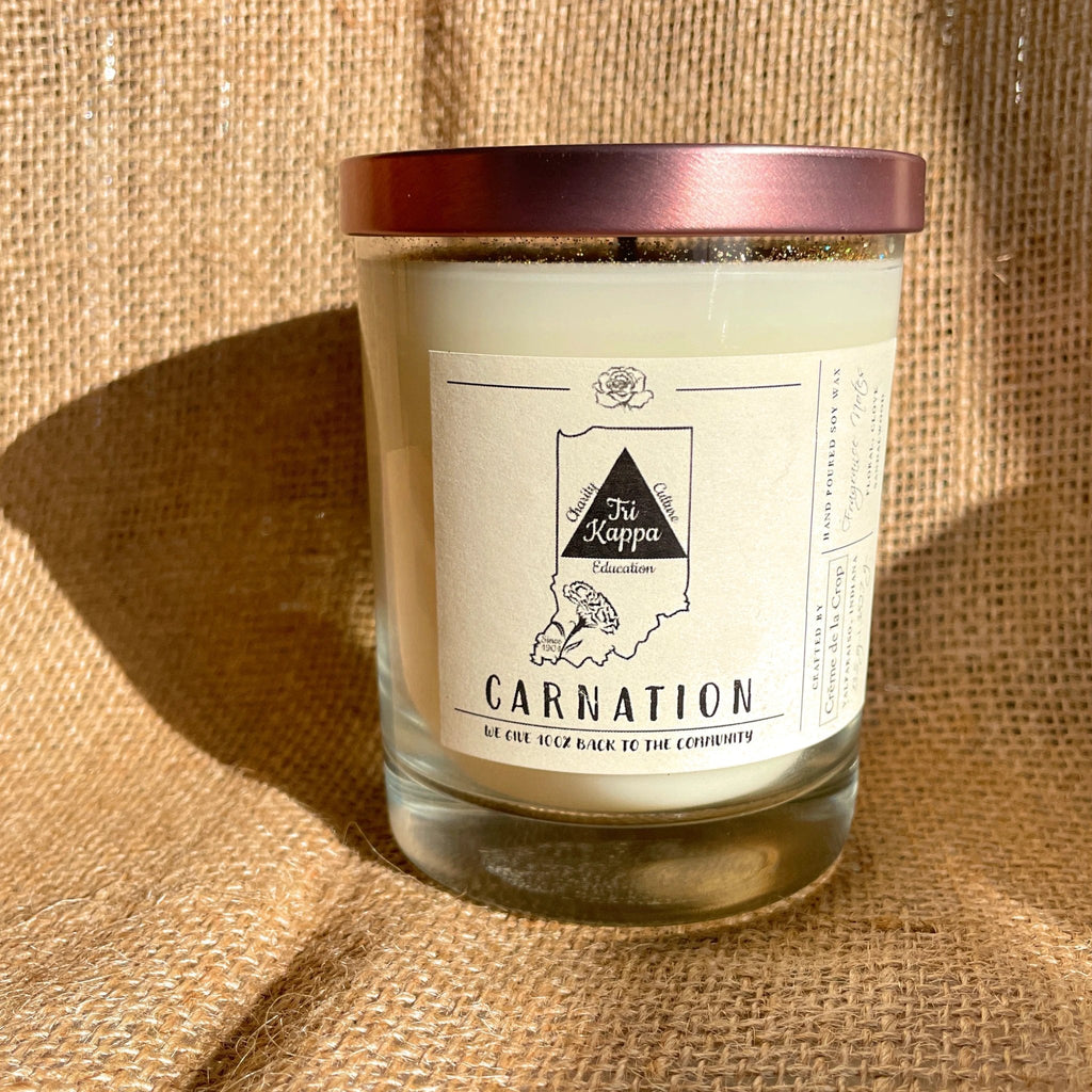 Soy Candle - Tri Kappa (Carnation) by Creme de la Crop