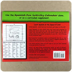 Spanish Fun Activity Calendar Level 1 by Flip Flop Spanish & Spanish Geniuses