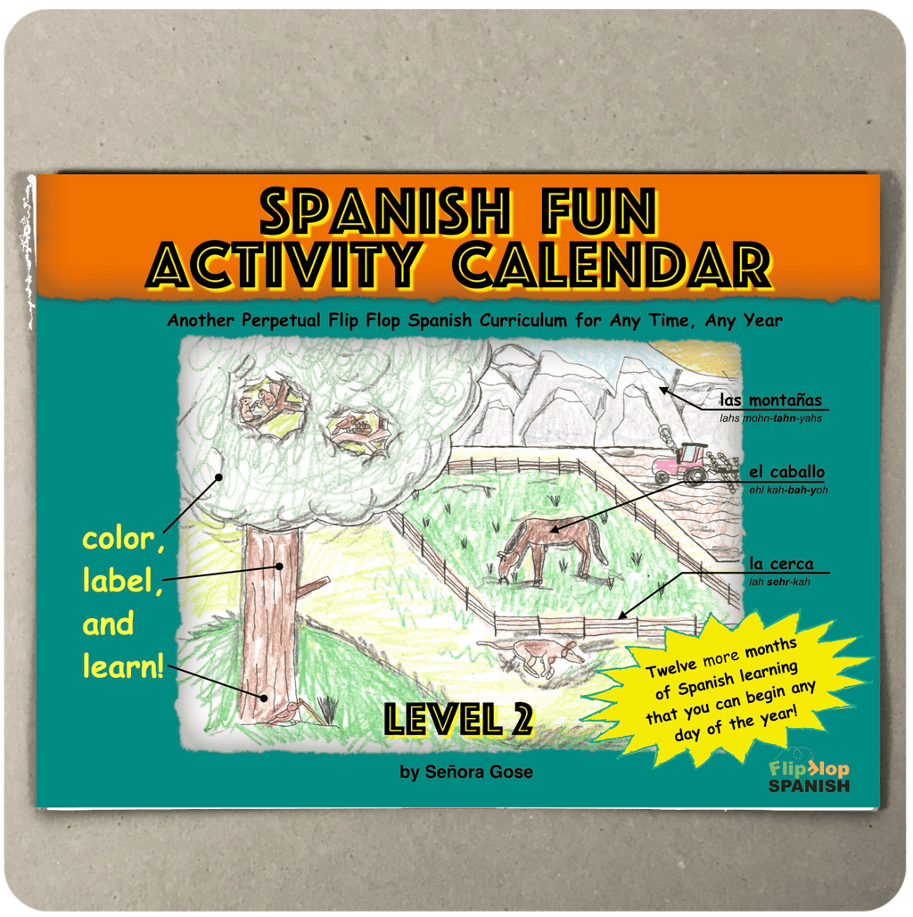 Spanish Fun Activity Calendar Level 2