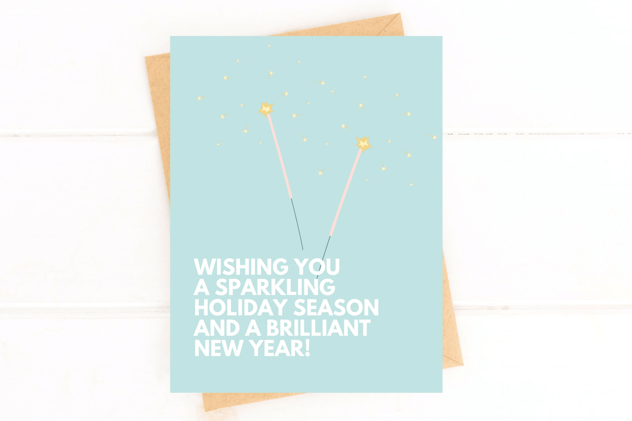 Sparkling Holiday Season and Brilliant New Year Card by Five Dot Post